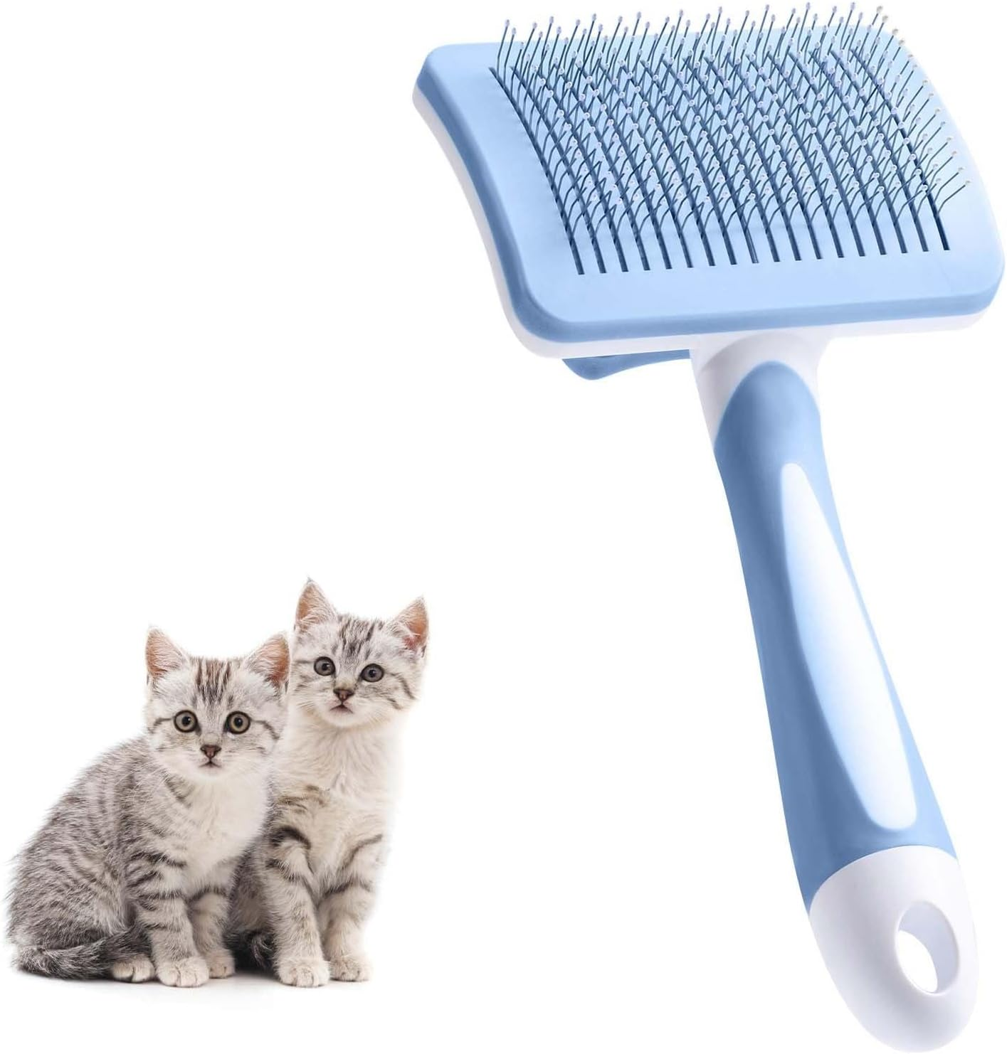 Vinabo Self Cleaning Pet Brush, Long and Short Hair Brush for Dogs and Cats, Soft Brush for Dogs and Cats, Self-Cleaning Grooming Brush for Pets