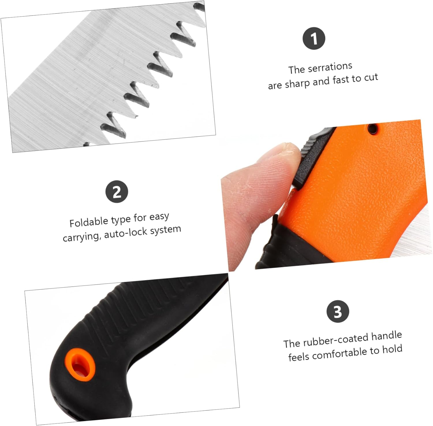 Yardwe Household Hand Saw for Pruning Foldable Saw Hard Teeth for Dry Wood for Camping and Gardening image number 5