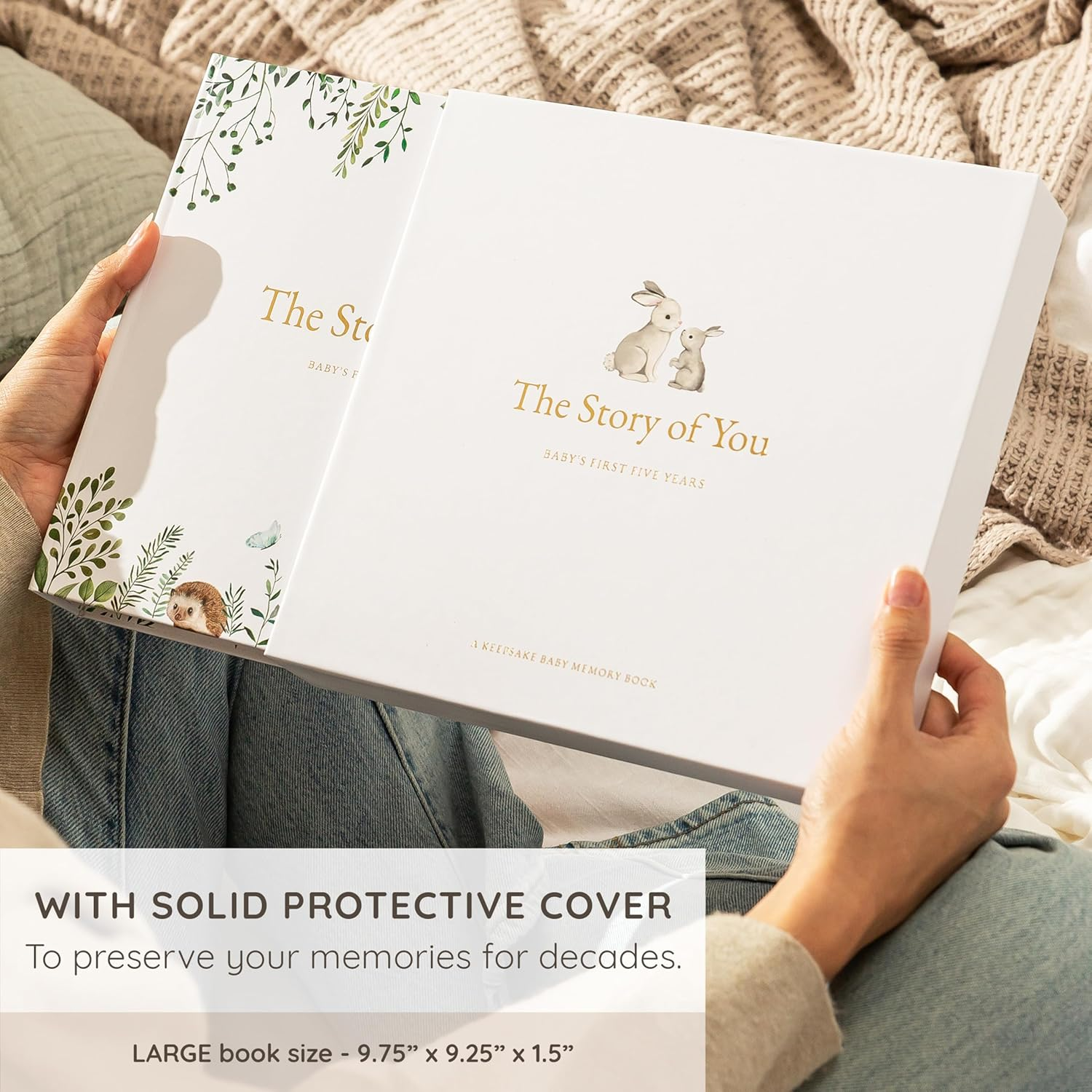 Keepsake Memory Book for Baby Boy or Girl Timeless First 5 Year Baby Book a Milestone Book to Record Every Event from Birth to Age 5 Gender Neutral Journal Scrapbook Photo Album image number 3