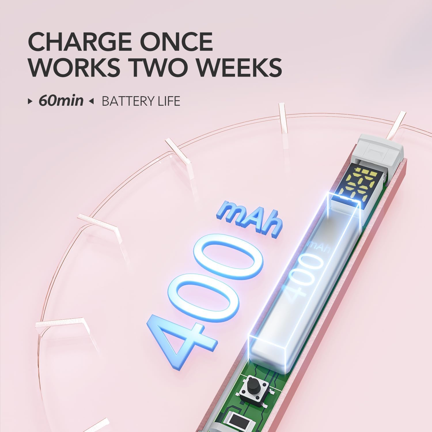 GAOY Cordless Nail Lamp with Stand, Mini Handheld UV Light with LCD Display for Gel Nails, Rechargeable USB Nail Dryer for Fast Curing, Rose Gold