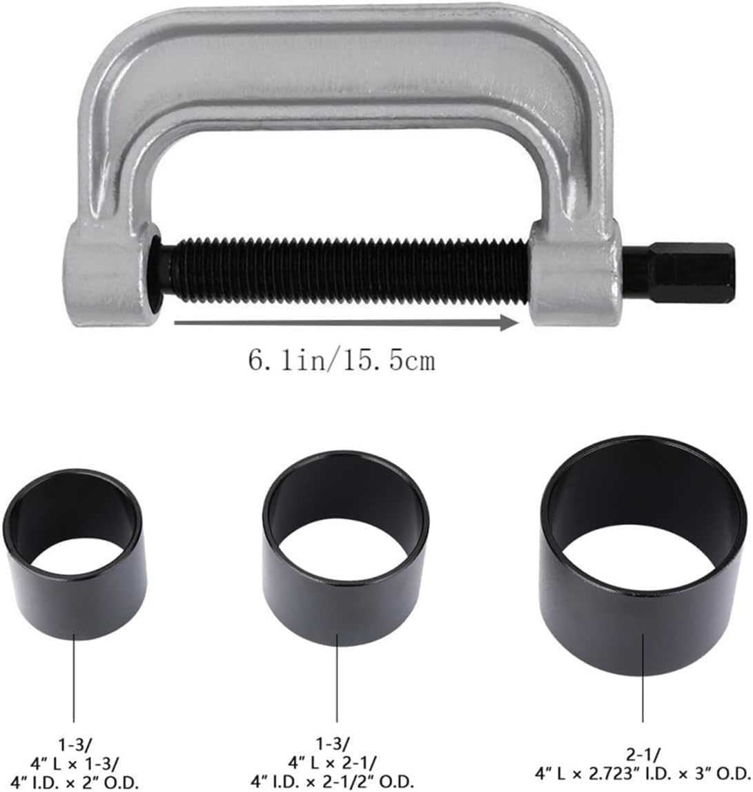 Heavy Duty Ball Joint Press & U Joint Removal Tool Kit with 4X4 Adapters, Ball Joint Press Removal Tool Kit for 2WD 4WD Car Light Truck, Ball Joint C-Frame Press Remover Installer Service Tool Set image number 5