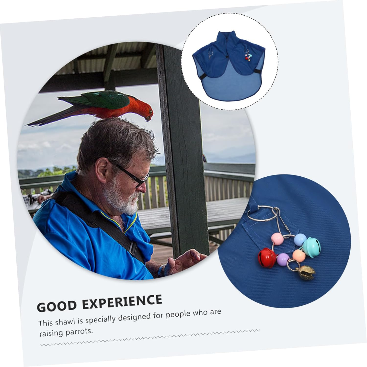 Bird Shoulder Protector Reusable Pet Shoulder Pad Diaper Shawl for Cockatiels