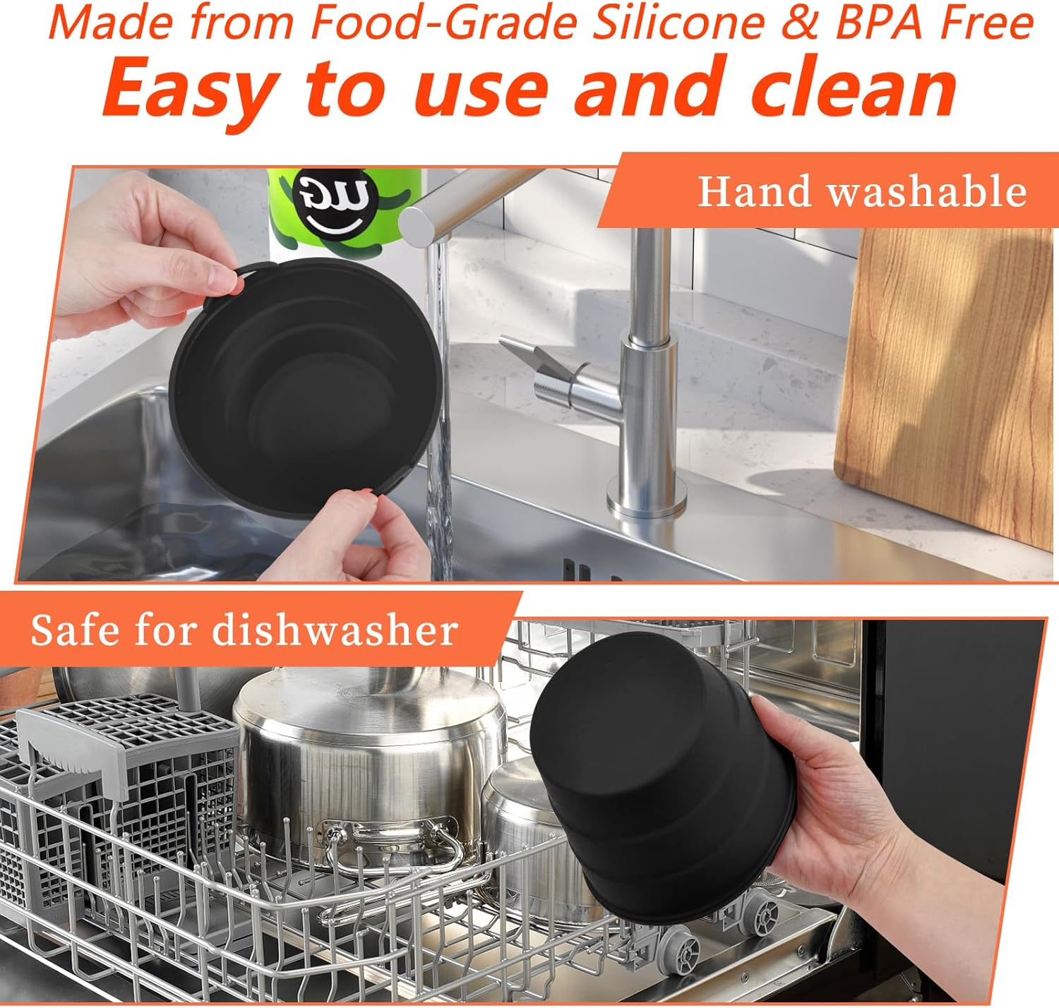 2 PCS Reusable Silicone Grease Bucket Liner for Traeger Drip Tray Liner for Traeger Grill Accessories for Pit BOSS Pellet Grill Traeger Pro Series Tailgater Ironwood Grill image number 1