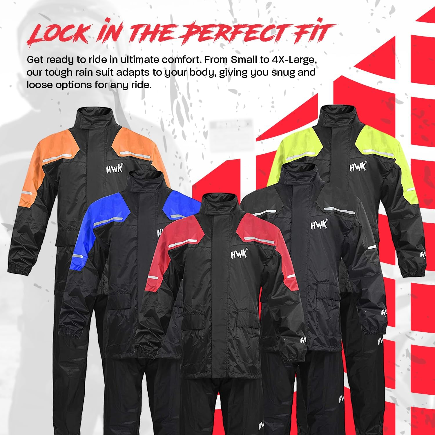 HWK Motorcycle Rain Suit image number 4