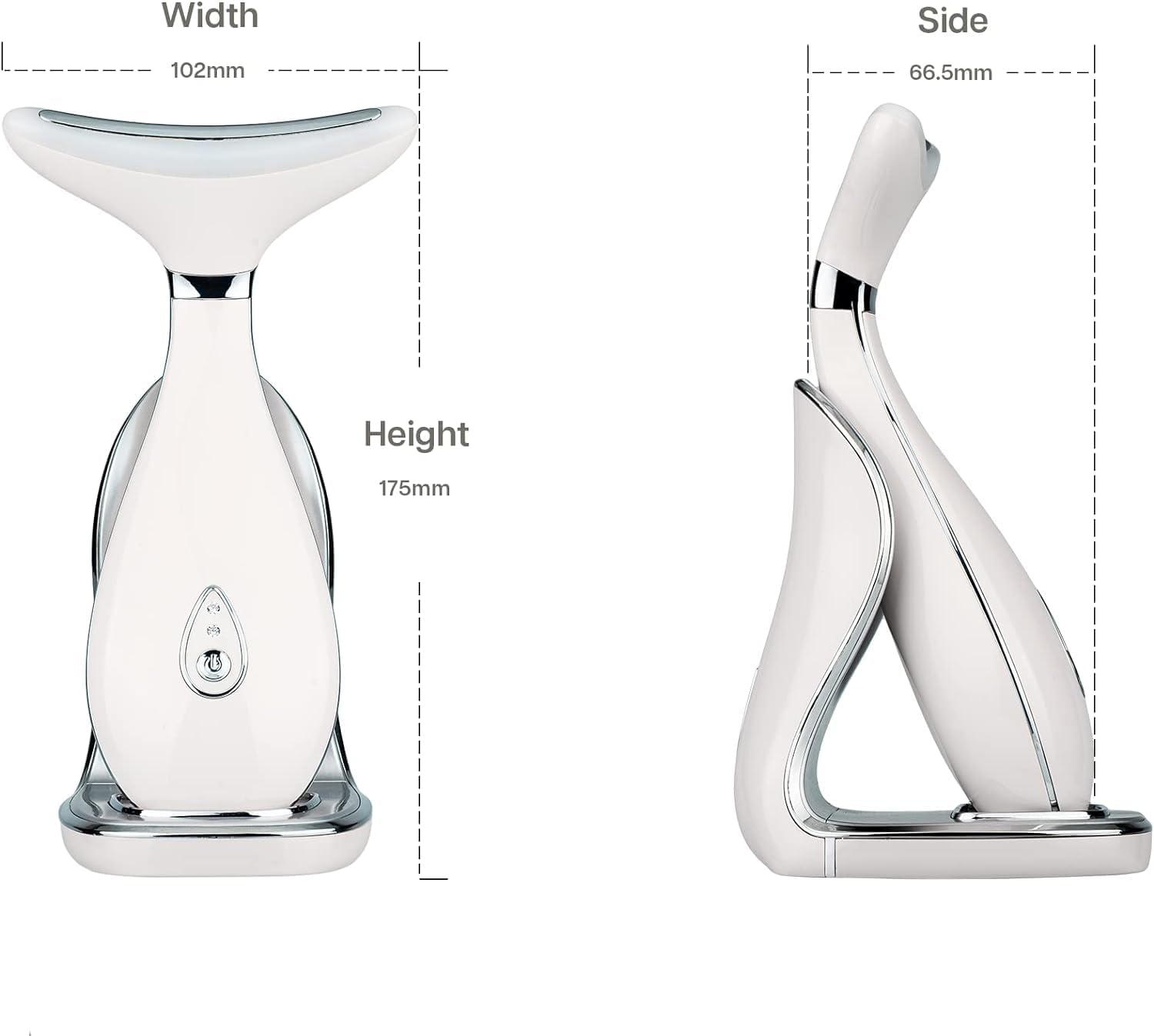 VRAIKO Lily Neck Face Massager, Face Sculpting Tool, Skin Rejuvenation Device with Thermal, Triple Action LED and Vibration, for Anti-Aging, Lifting and Tightening (Pearl White) image number 5