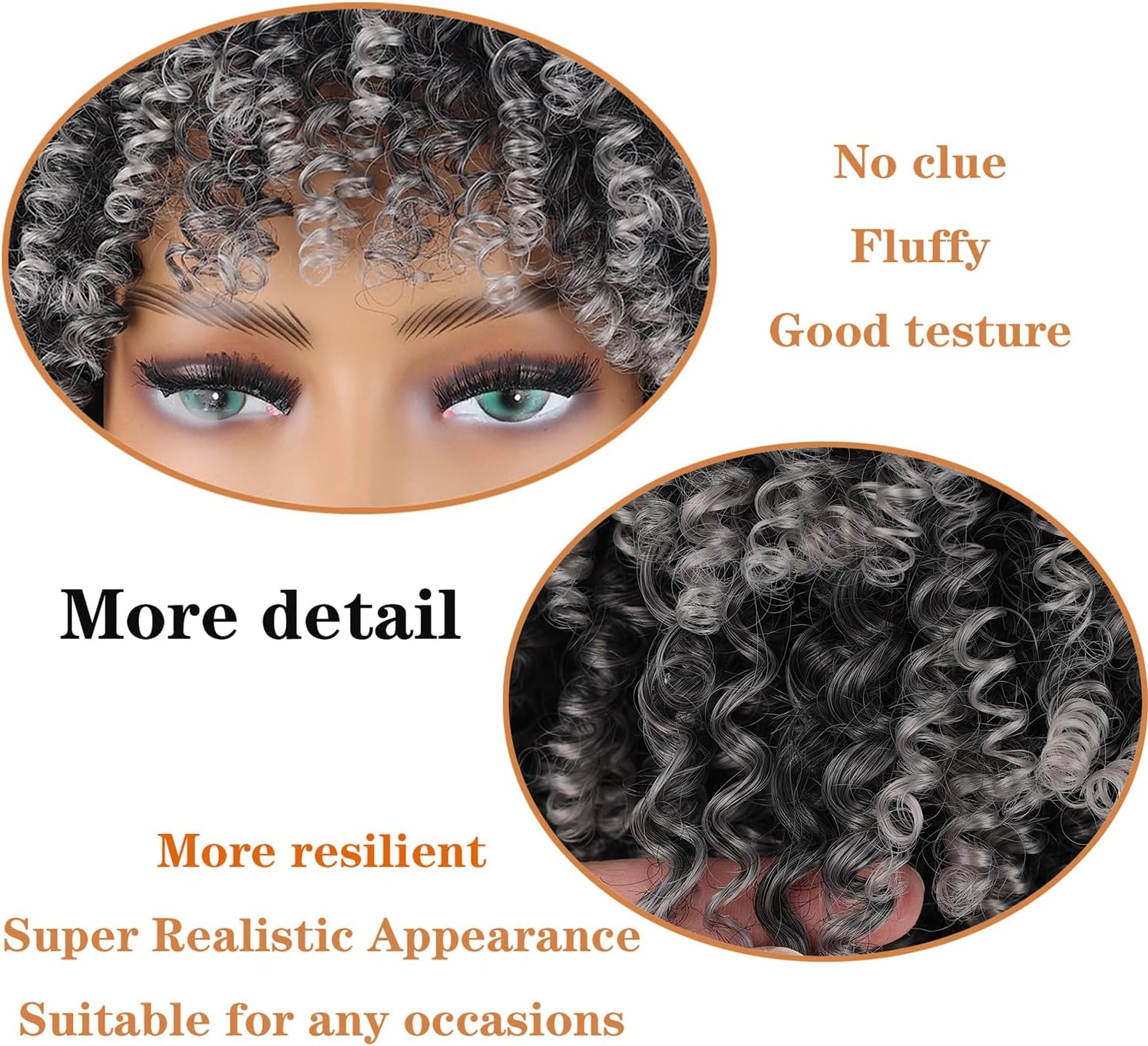 Wigs006Mao (Grey) image number 3