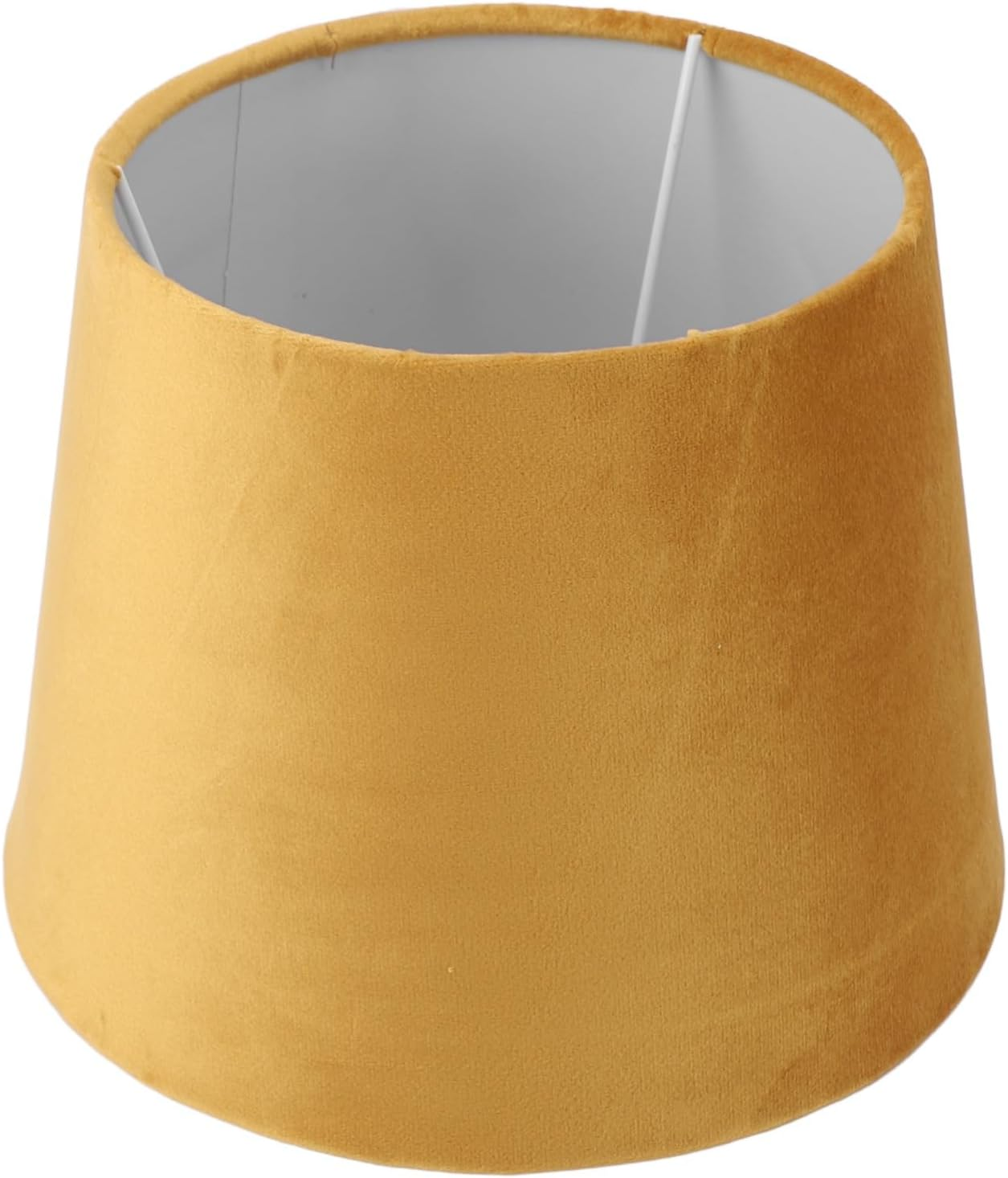 Generic Fabric Lampshade, E27 E14 Velvet Conical Lampshade Lamp Shade Easy Installation Decorative Lamp Replacement for Table Bedside Floor Lobbies Bedrooms Studies (Gold) - Blue image number 5