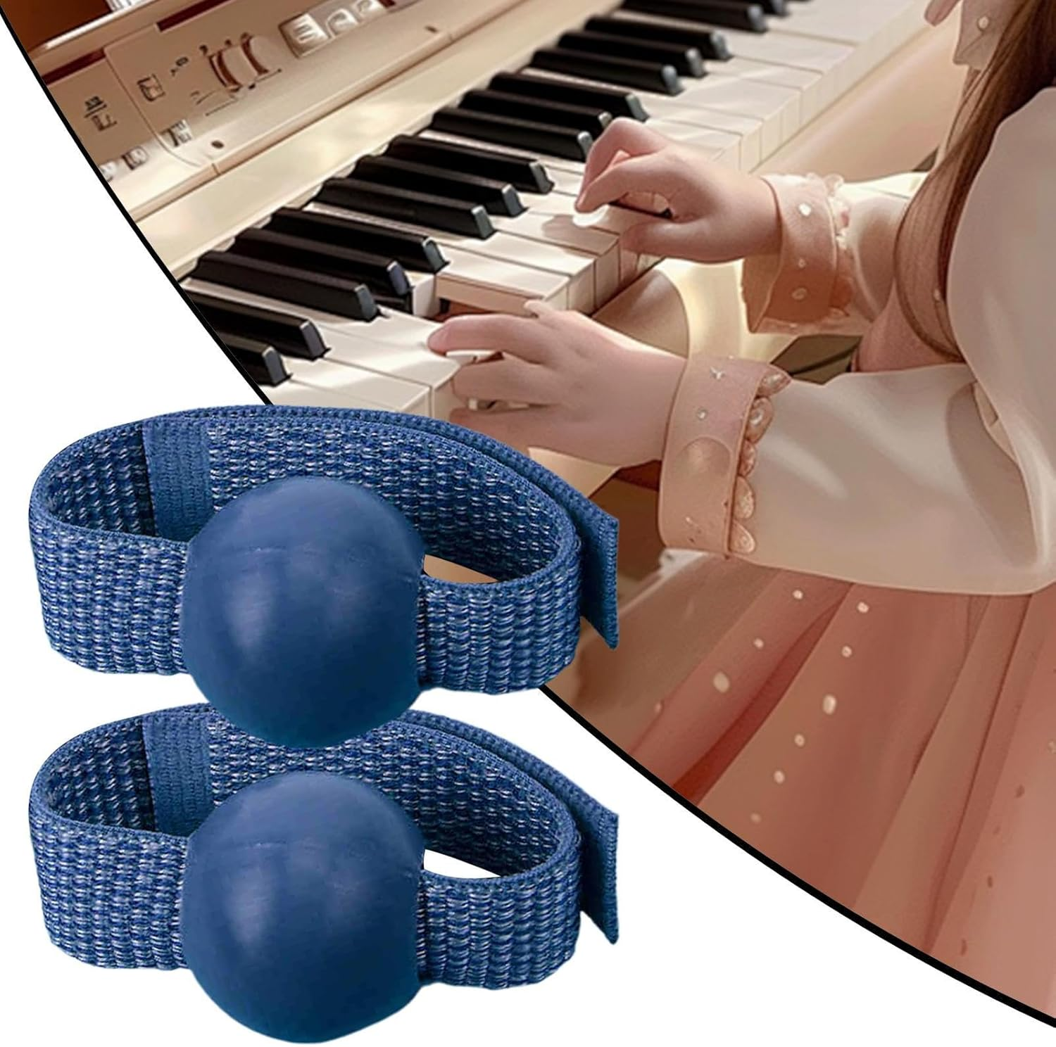 Piano Hand Posture Corrector,Wearable Piano Hand Corrector | Silicone Finger Trainer with Palms Support, Exerciser Training Device for Kids Adults Experienced Musician image number 2