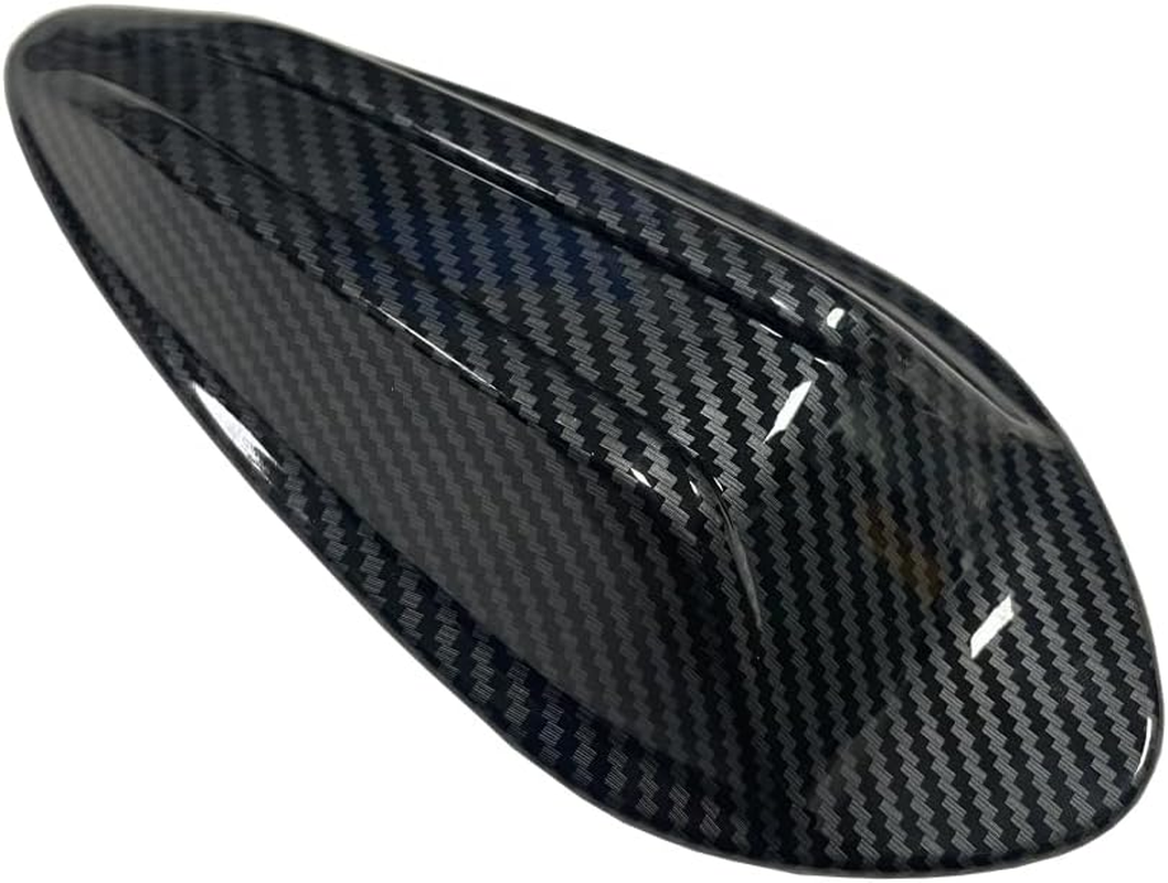 ZZABHGBC ABS Carbon Fiber Pattern Exterior Trim Decoration Part Car Roof Shark Fin Antenna Cover Compatible for BMW G20 G21 I3 3 Series M3 G80 2023-2024(Glossy Black)