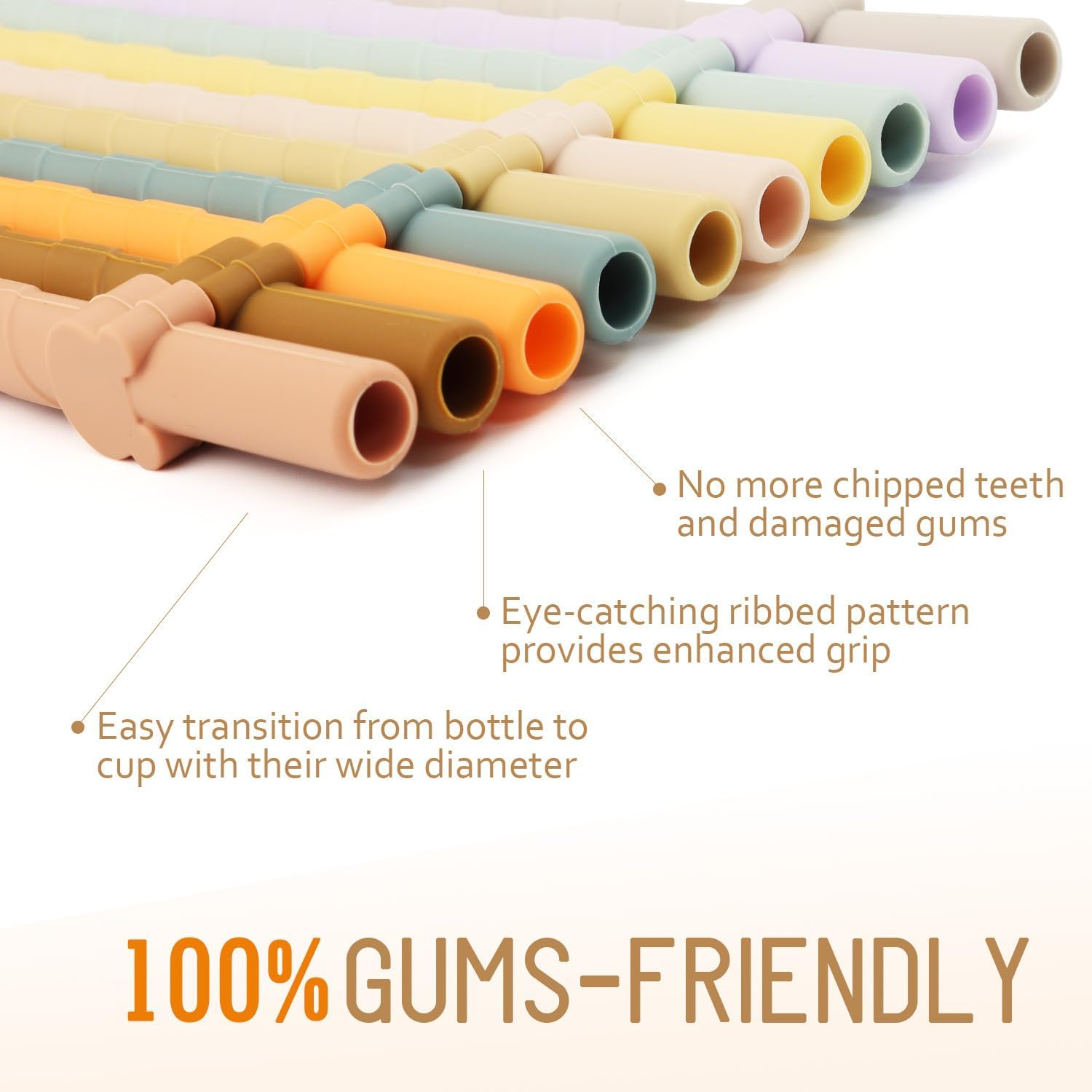 Reusable Silicone Straws for Kids and Adults,Dishwasher Safe,Bpa Free,10 PCS, Food Grade Straws for Smoothies, Shakes, Drinks,Foldable for Home and Travel Use (Multicolor-Straight, 5.5 Inch) image number 6