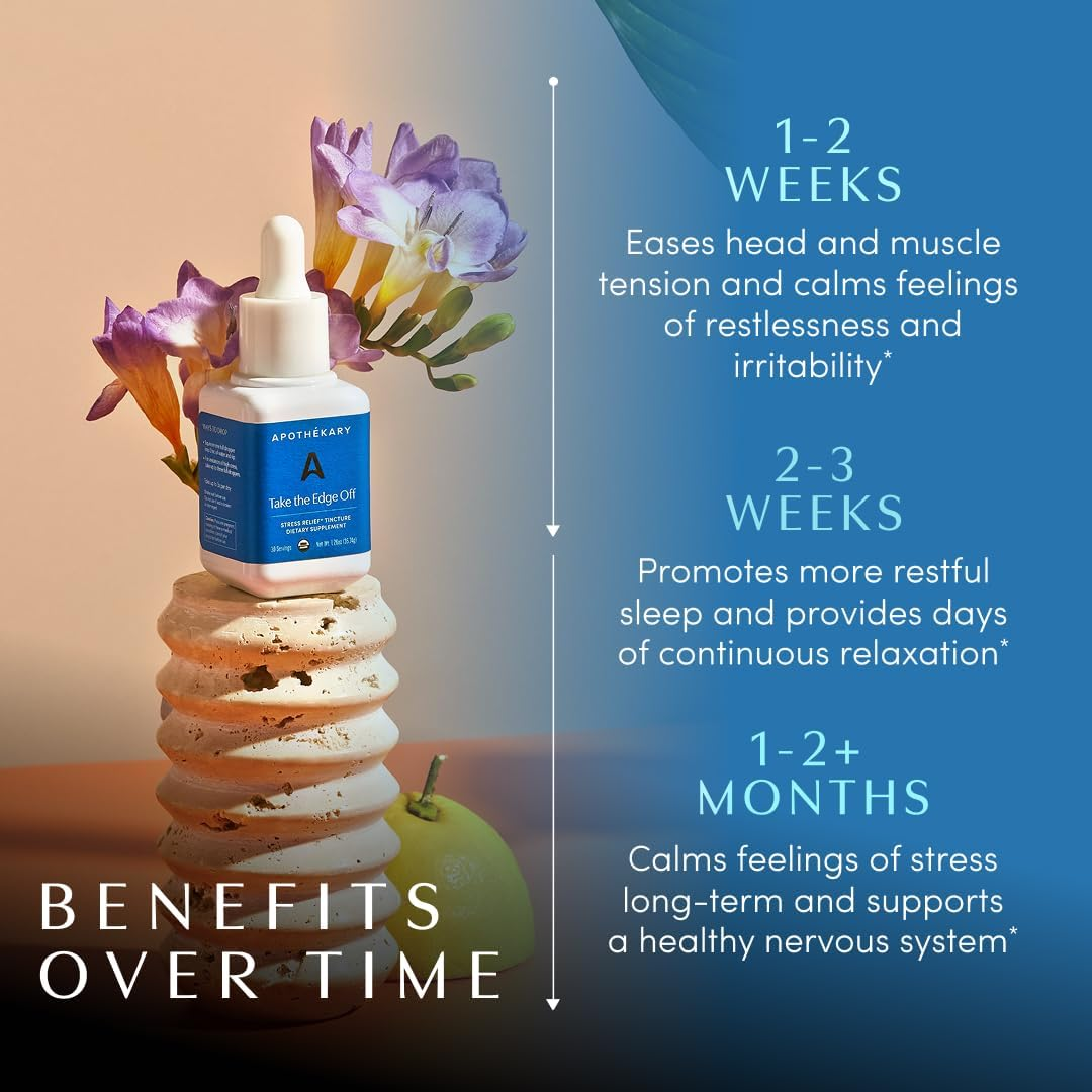 Apoth&eacute;kary Take the Edge off White Wine-Inspired- Herbal Supplement, Sugar Free, Gluten Free, Vegan, 30 Servings - 1.22Oz