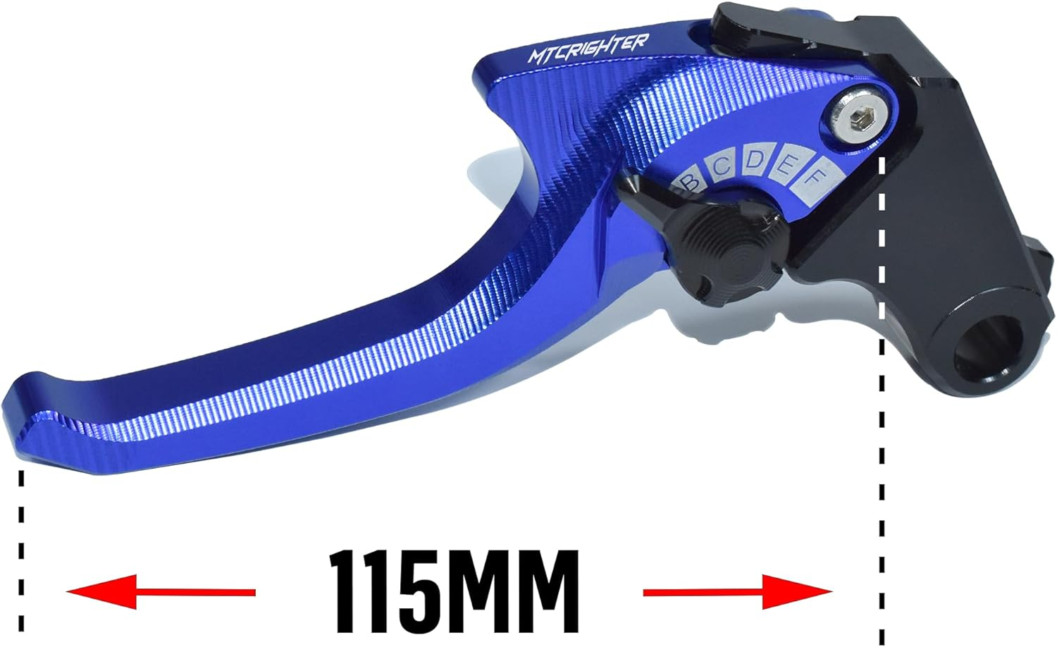 MTCRIGHTER 2 Fingers Shark Short Brake Clutch Lever Set Compatible with MV Agusta Rivale 800 Dragster 800/ RR Turismo Veloce 800 2014-2017, CNC Aluminum Alloy Made (Black) image number 6