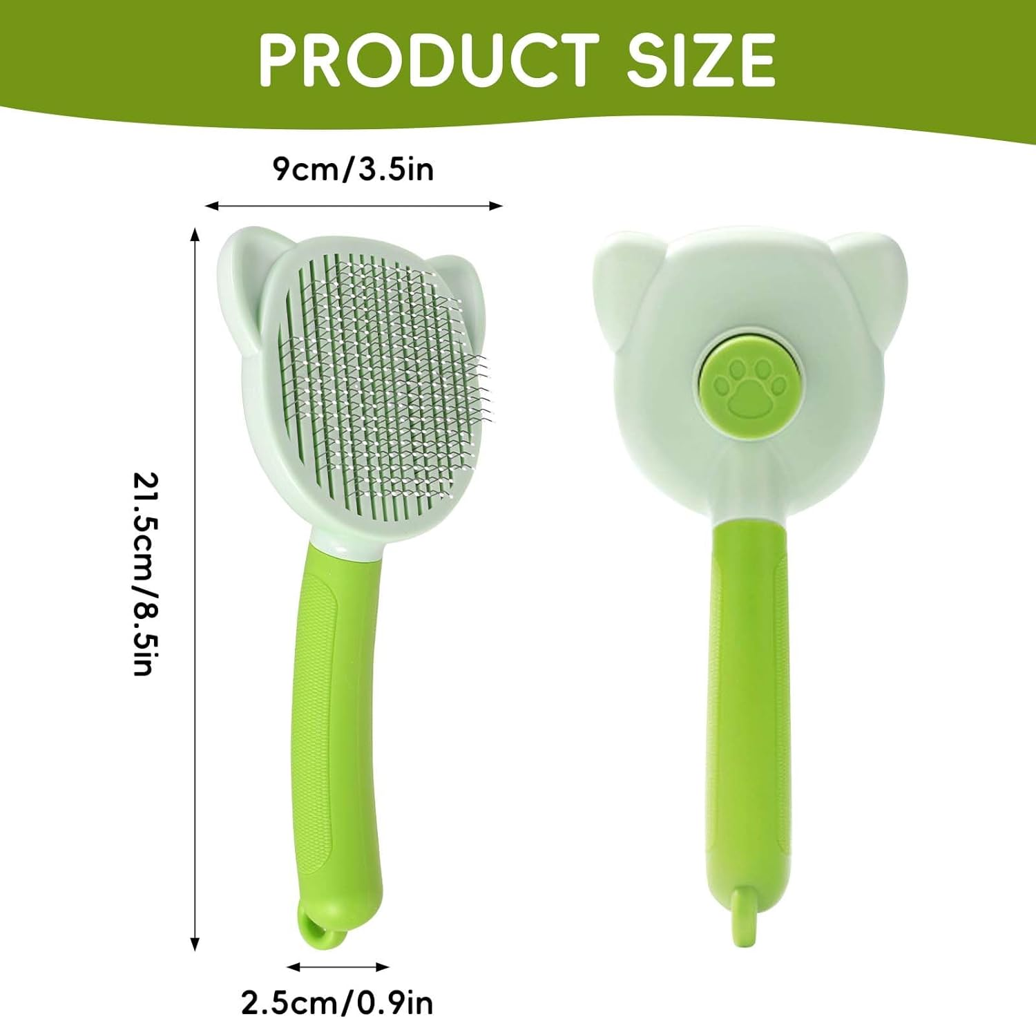 Pet Dog Brush, Cat Brush, Dog Brush, Cat Brush for Long Hair and Short Hair, Clean Pet Hair from the Brush with One Button, Prevents Tangles image number 4