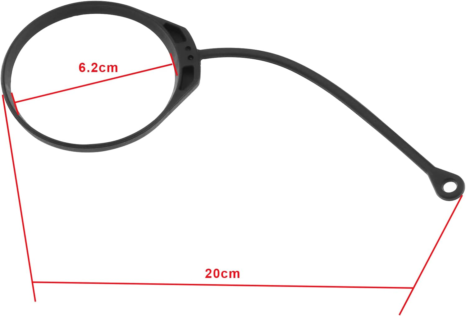 Ecsing 2X Fuel Tank Cap Rope Replacement 1H0201553B 1J0201550A Compatible with Audi A1/A2/A3/A4/A6/A8 Compatible with Jetta Oil Fuel Cap Line Plastic image number 6