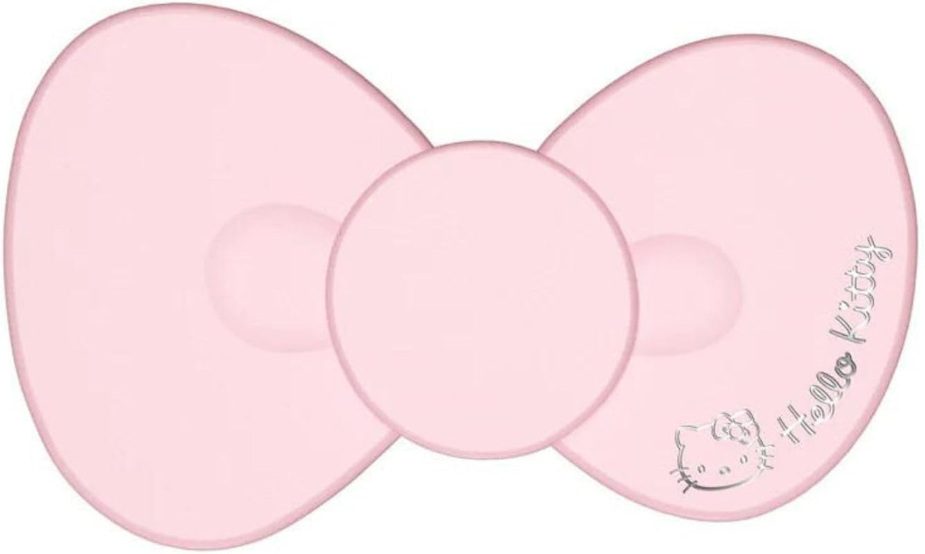 Impressions Vanity Hello Kitty Bow LED Compact Mirror, Double Sided Cute Travel Makeup Mirror, Soft Touch Button with Slide down Auto Shut off (Small)