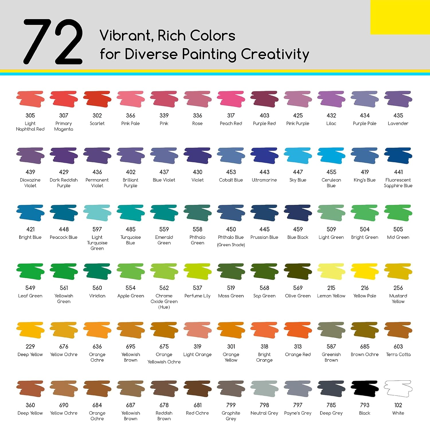 MEEDEN Acrylic Paint Marker Brush Tip: 72 Colors Large Capacity Acrylic Markers with Automatic Ink Control System - Waterproof Paint Pens for Wood, Glass, Rocks, Fabric, Halloween Pumpkin Painting - 48 Colors image number 5