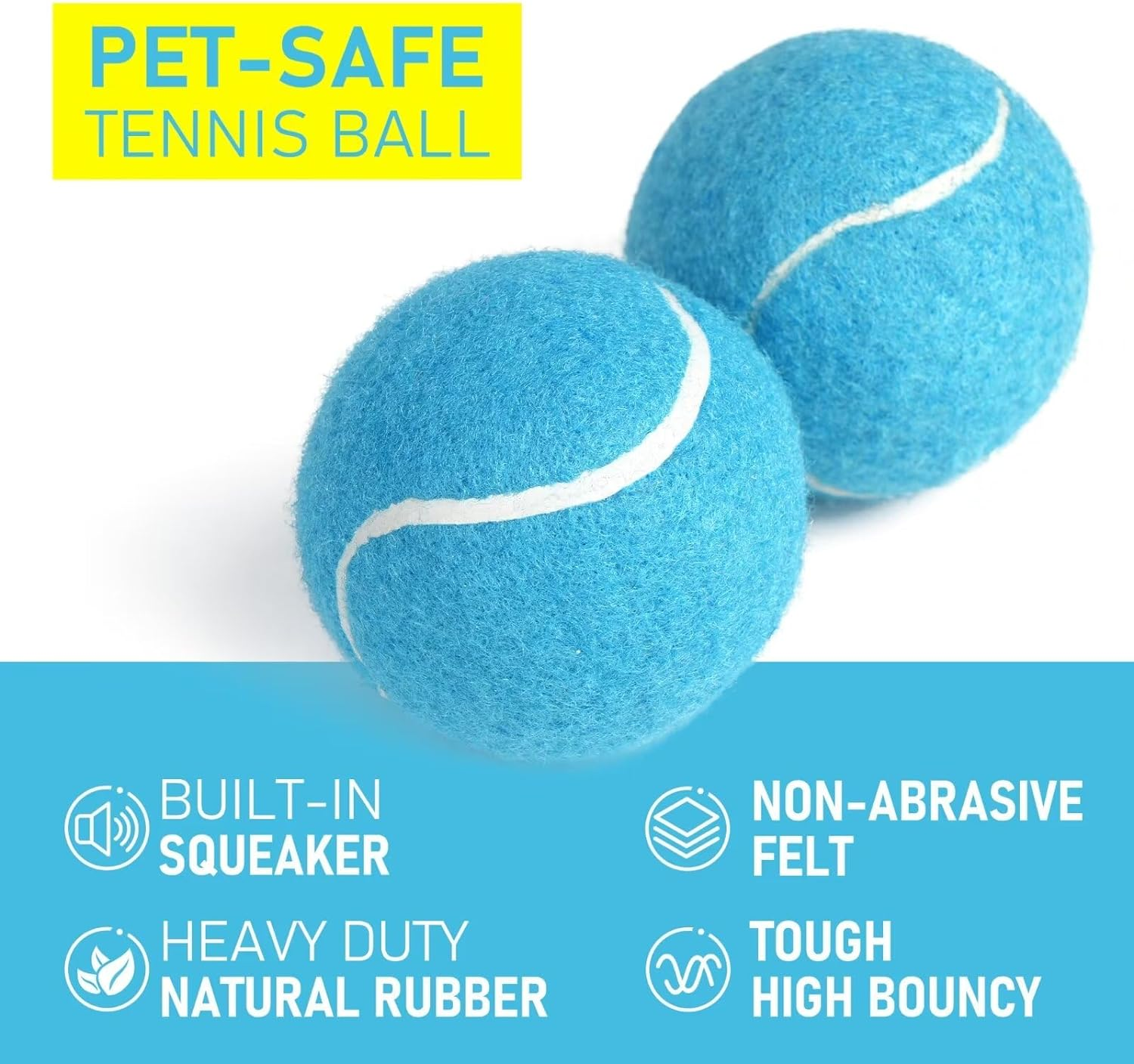 Prime Pets 2" Squeaky, High Bounce Dog Toy Balls, 4 Pack Multi-Color, Extra Small Dogs image number 4