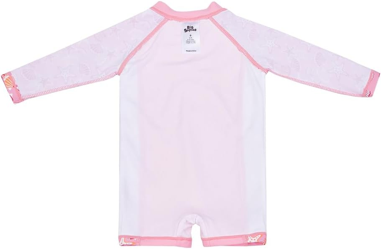 Big Softies Long Sleeve Rashie with Swim Hat-Starfish, Size 00 Pink image number 5