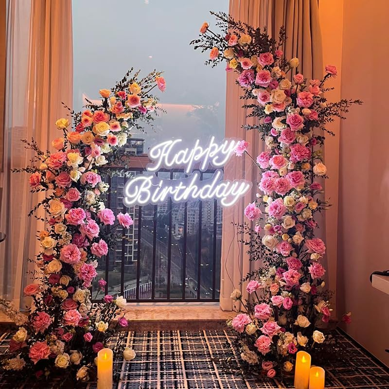 Set of 2 Curved Large Gold Metal Wedding Arch Backdrop Stands (1.8M & 2.1M), Open Wedding Arch Stand for Birthday Party Baby Shower Anniversary Celebration Indoor Outdoor Event Decoration image number 6