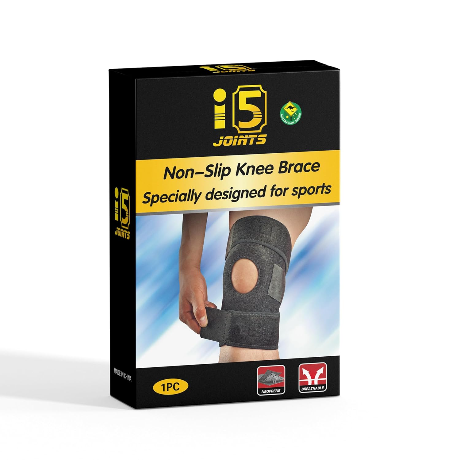 I5Joints-Non Slip Knee Brace-Specially Designed for Sports(Premium Knee Support Open Patella, Breathable Knee Cap Brace for Arthritis, Pain Relief, Sports for Men & Women) image number 2
