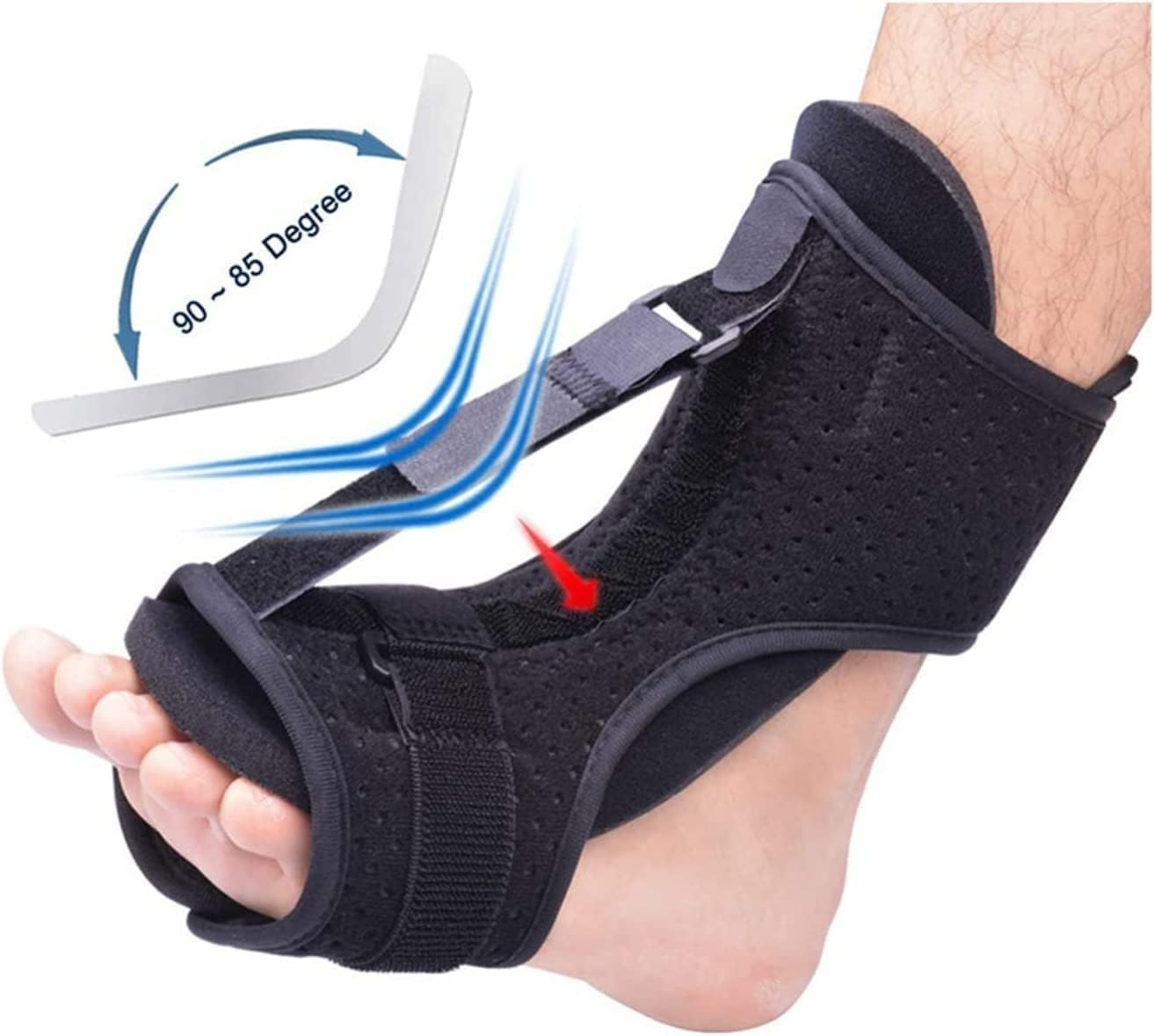 Plantar Fasciitis Night Splint, Adjustable Elastic Dorsal Plantar Fasciitis Night Splint Brace, Achilles Tendonitis, Foot Drop,Heel Ankle Arch Foot Pain