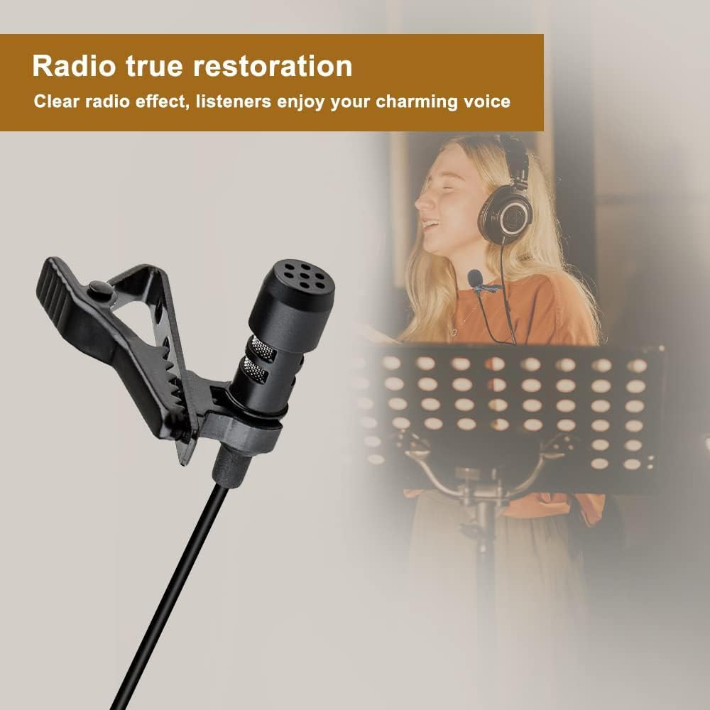 USB Lavalier Microphone, Fyvadio 3M Lapel Microphone for Computer, Lapel Clip-On Omnidirectional Condenser Mic for Laptop, PC and Mac, Perfect Podcasting, Gaming, Streaming and Recording [Plug & Play] image number 5