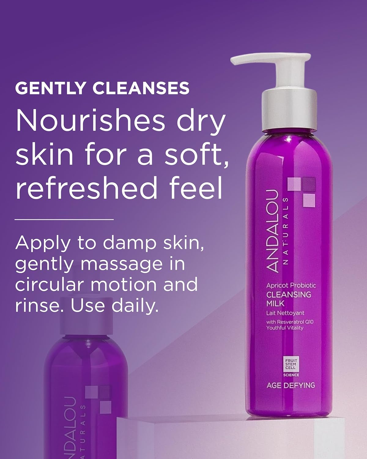 Andalou Naturals Age Defying Apricot Probiotic Cleansing Milk, 178 Ml, 6 Oz image number 6