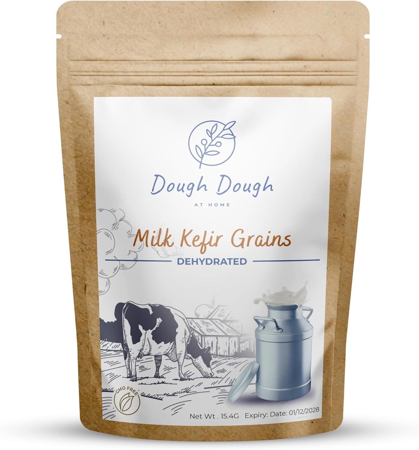 Dough Dough at Home Milk Kefir Grains Starter Culture, 15 Grams - Dehydrated Easy to Use image number 2
