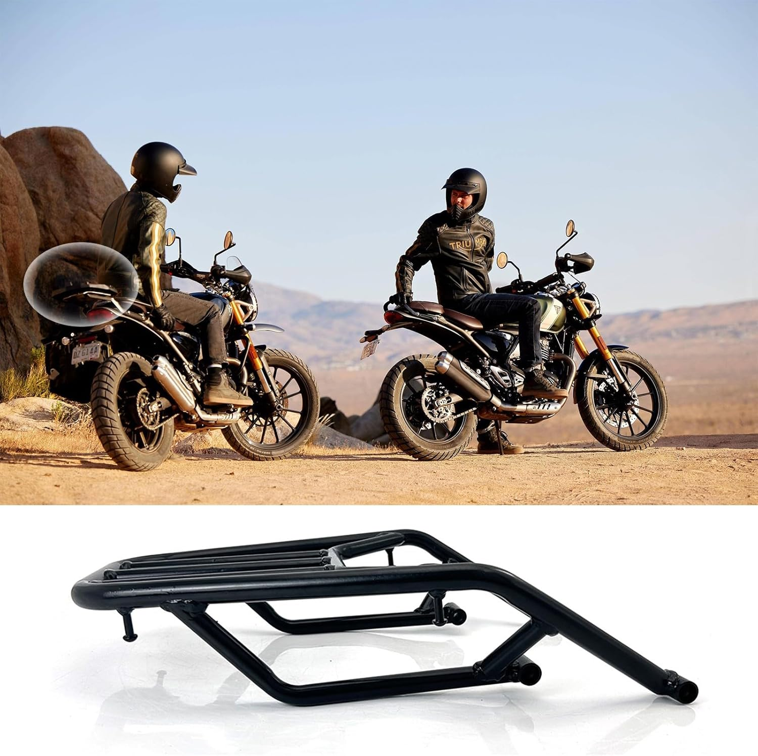 Compatible with Triumph Scrambler 400X Speed 400 2024 Motorcycle Rear Luggage Rack Cargo Carrier Top Case Holder Support Bracket Extender Shelf Holder Motorbike Accessories image number 3