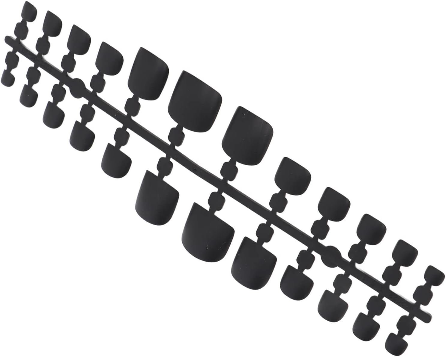 False Toe Nails, Lightweight Artificial Toe Nail Wraps for Weddings (Black)