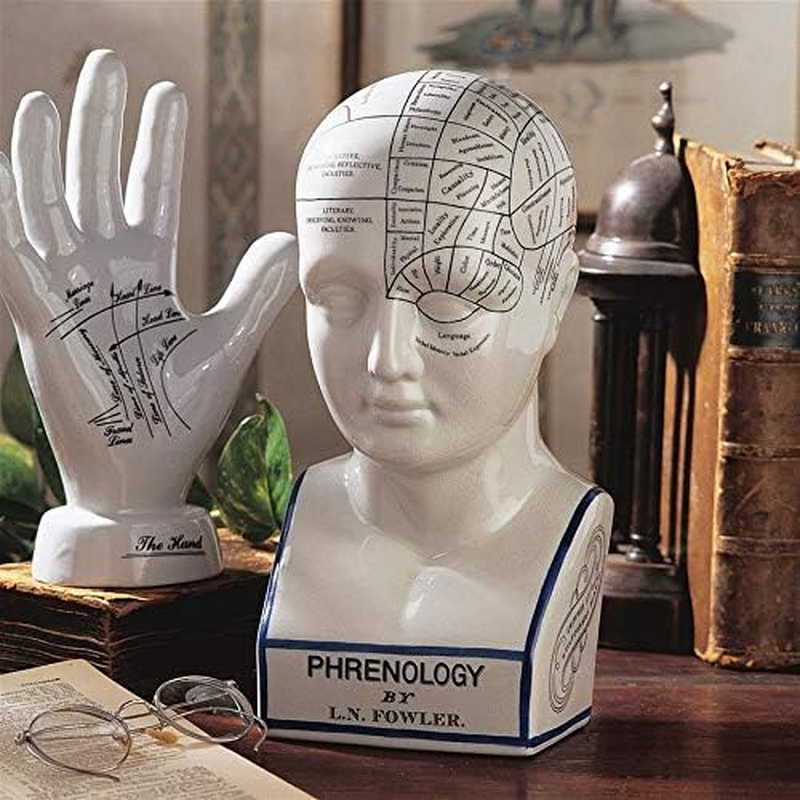 Design Toscano Inc 12H In. Porcelain Phrenology Head Statue [Kitchen] image number 2