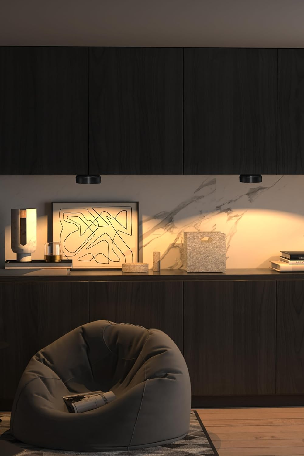 Wireless Picture Light, Battery Picture Light with Remote Control, USB Rechargeable, Painting Lighting with Battery 2000 Mah (Black) image number 6