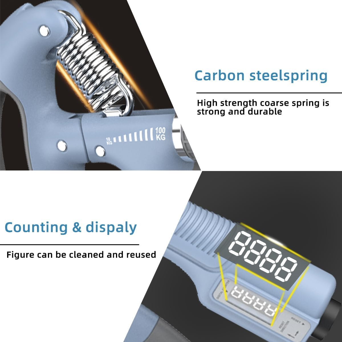 Grip Strengthener Hand-Muscle Developer Adjustable 10-100Kg Power Gripper Trainer Exerciser Non Slip image number 3