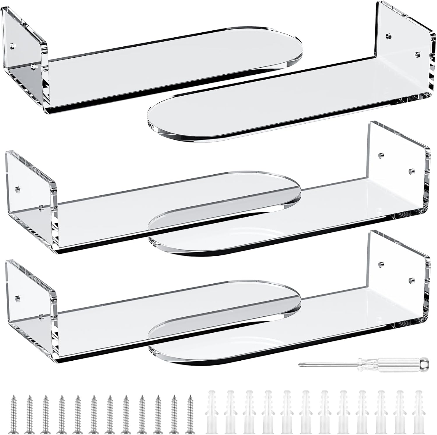 Floating Shoe Shelves for Wall-6 Pack Sneaker Shelves-Levitating Shoe Display Stand Acrylic Sneaker Wall Hanger,Shoe Organizer Holder Wall Mount for Sneaker Collection Shoe Box image number 3