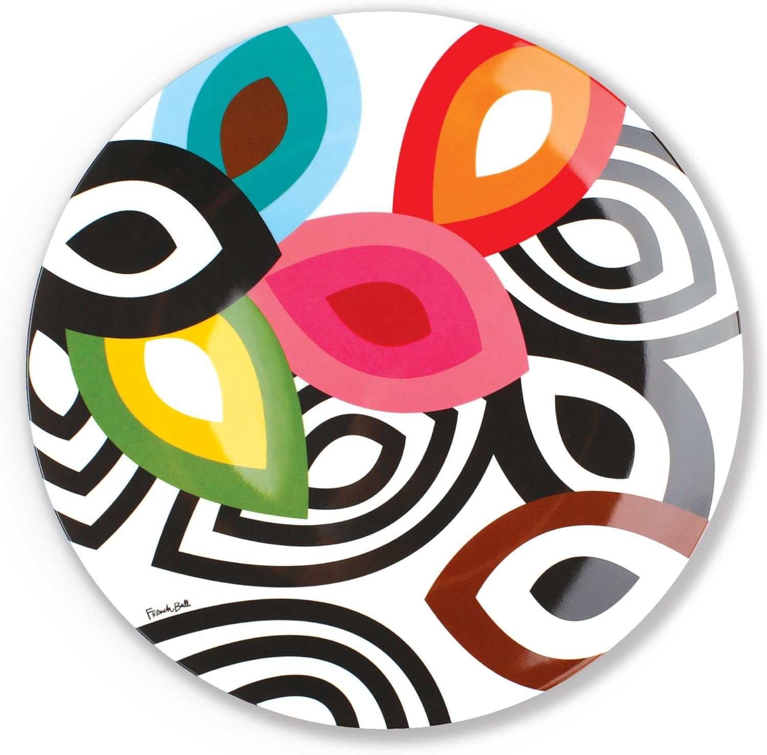 French Bull Melamine Assorted Plates-6 Piece Set -Melamine Dinnerware-Platter, Serving, Party, Platter, Dish (6" Appetizer Plate, Fringe)