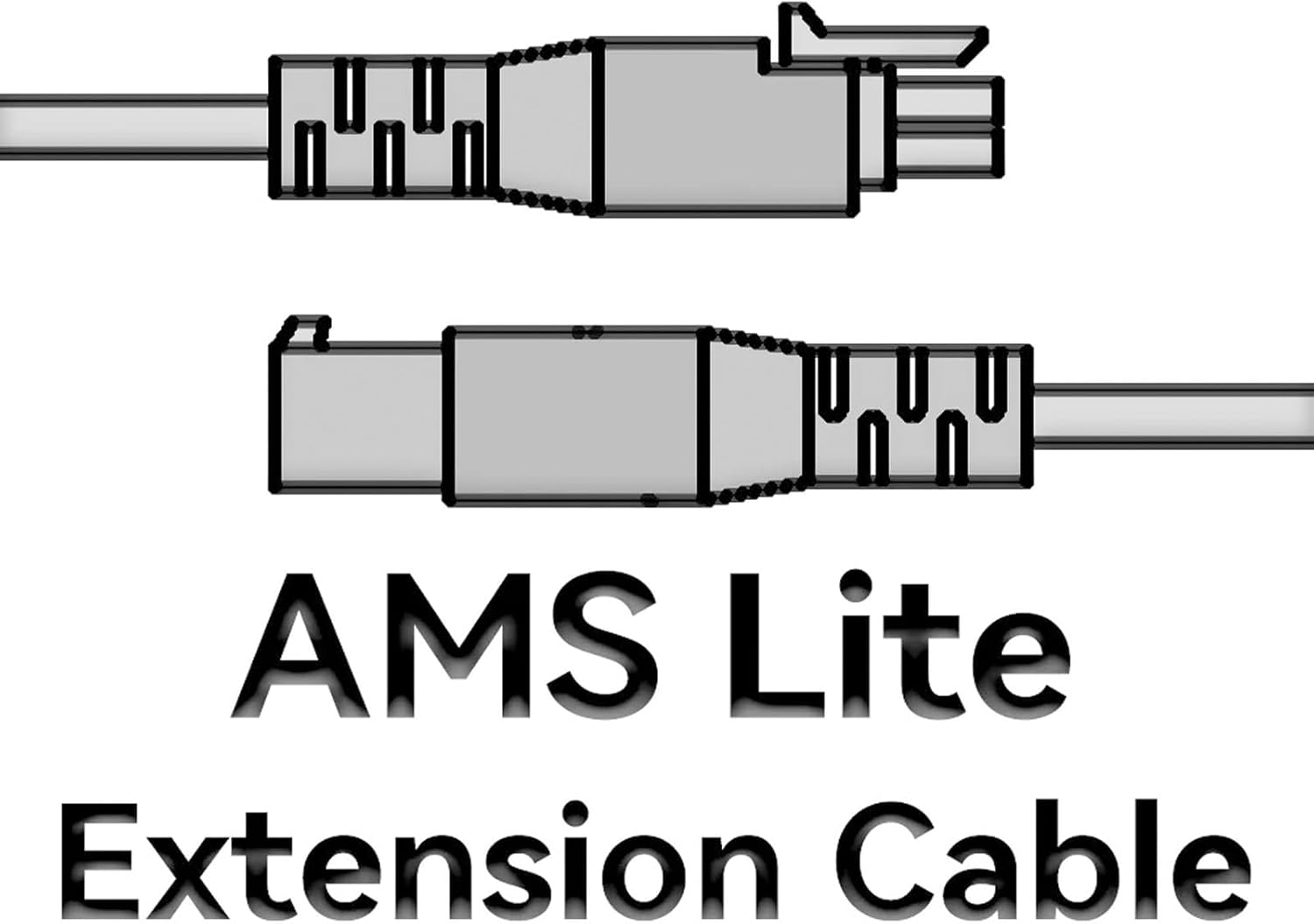 1M 4Pin Extension Cable for Bambu Lab AMS Lite, 22AWG Copper Coring, 5Mm Thick PVC Cable, for Bambulab A1, A1 Mini 3D Printer, Connect Your A1Mini Series to AMS Lite Effortlessly (With Magnetic Ring)