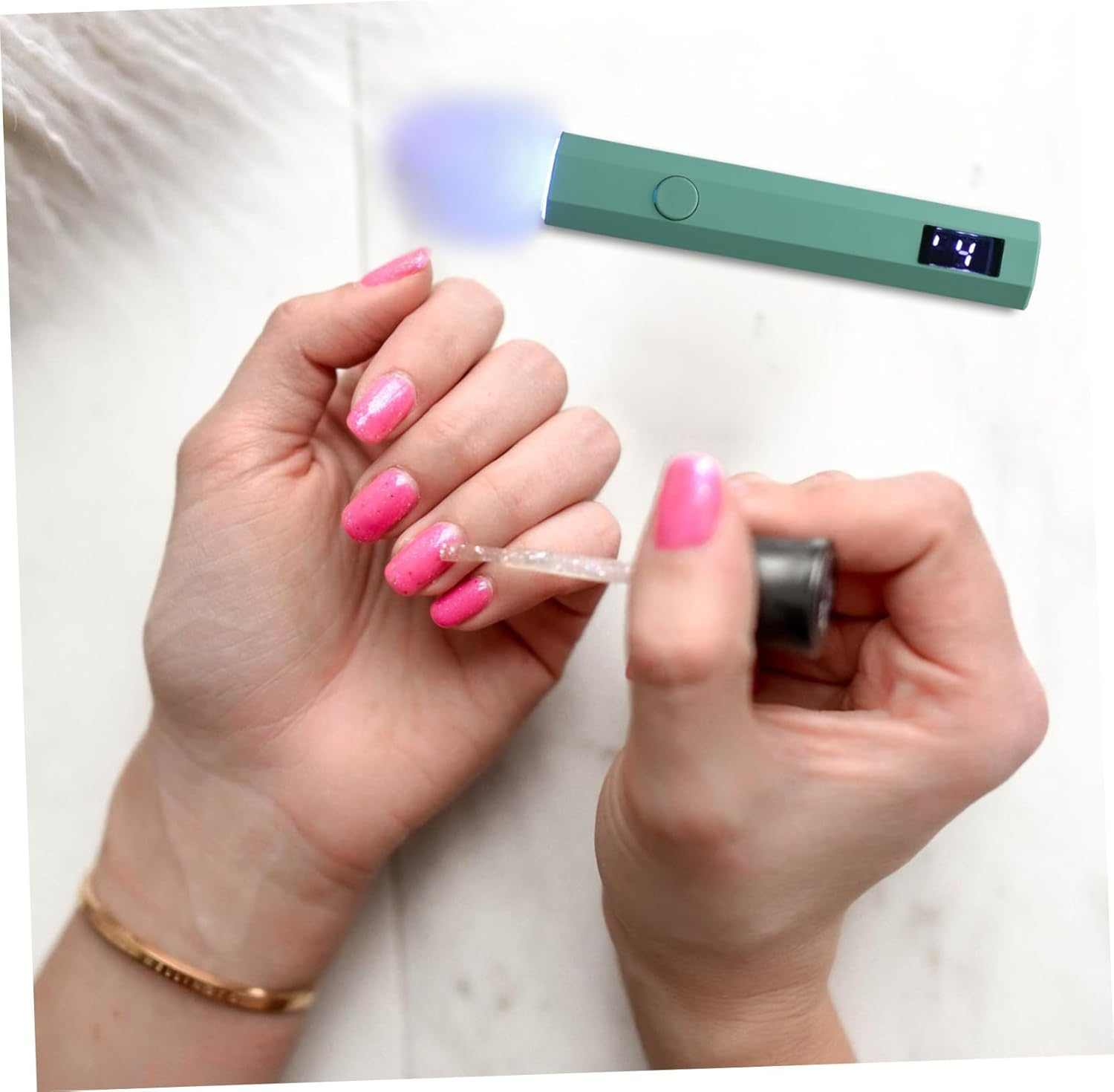 Mikinona Portable Rechargeable Mini Nail Lamp Cordless Handheld Gel Nail Dryer Quick Drying and Salon Use with Compact Travel Friendly Design image number 5