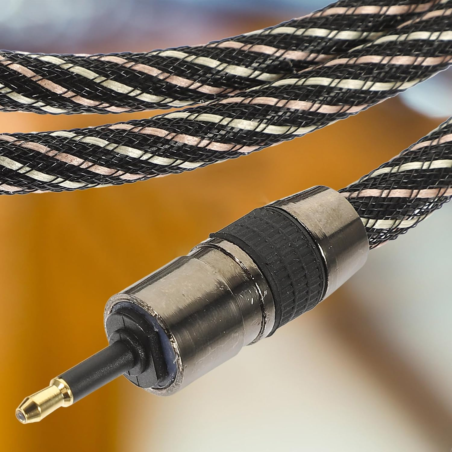 HEALSOPTHY Digital Optical Audio Cable Square to Fiber Audio Cable High-End Od6.0 Design 1.5M Length for Home Theater image number 1