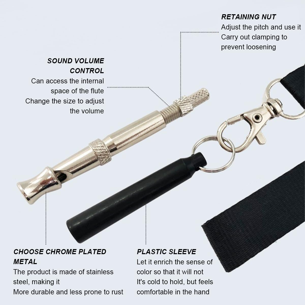 Dog Whistle against Barking, Dog Whistle High Frequency Silent, Dog Whistle Recall and 1 Dog Disc, for Stop Barking and Training Your Dog, with a Lanyard, 2 Pieces