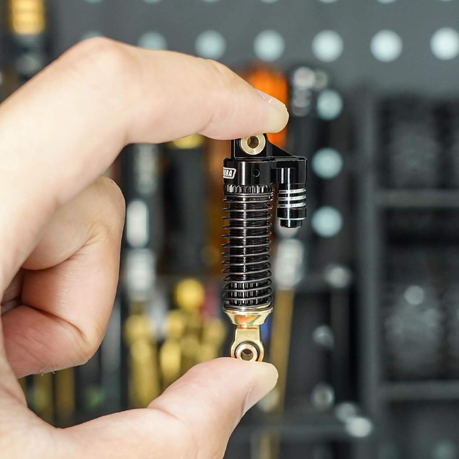 INJORA Brass & Aluminium 59Mm Shocks- Long Threaded Shock Absorber Oil Damper for TRX4M 1/18 RC Crawler Upgrade image number 6