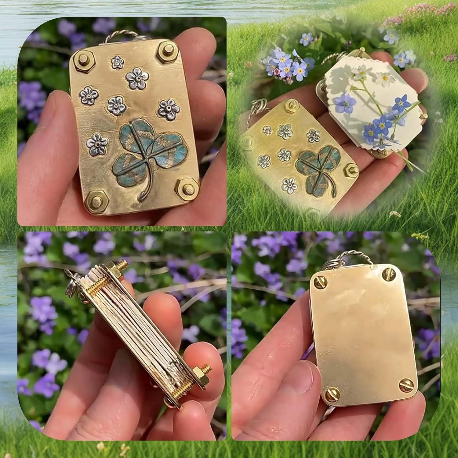 Micro Flower Press, Miniature Flowers Press Kit, Plants Art & Crafts Metal Flowers Pressing, Microwave Flower Press, DIY Pressed Plant Preservation Kit (Sunflower) image number 5