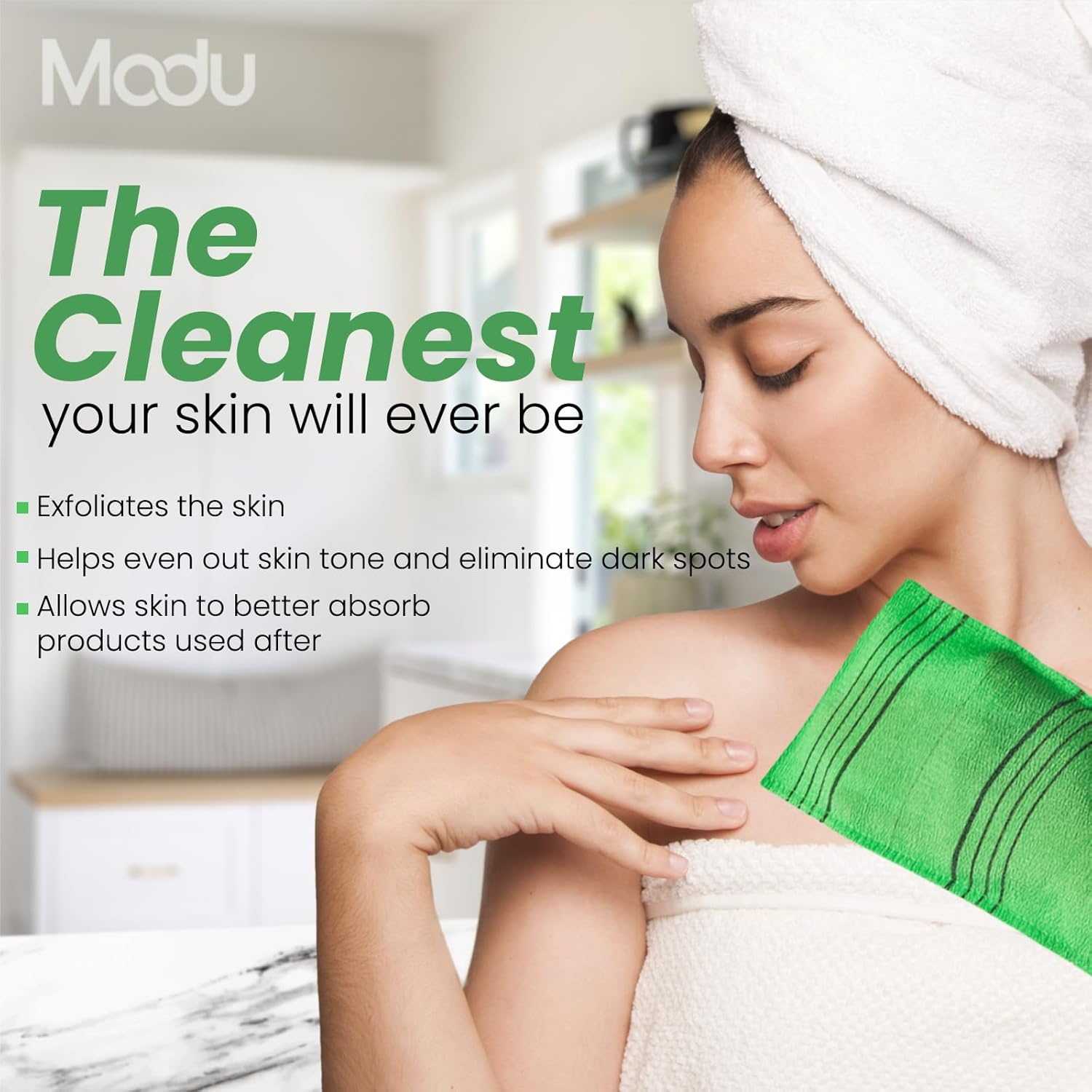 Modu 10 Pcs Korean Exfoliating Bath Washcloth 6 X 9.1 in - Asian Italy Towel image number 4