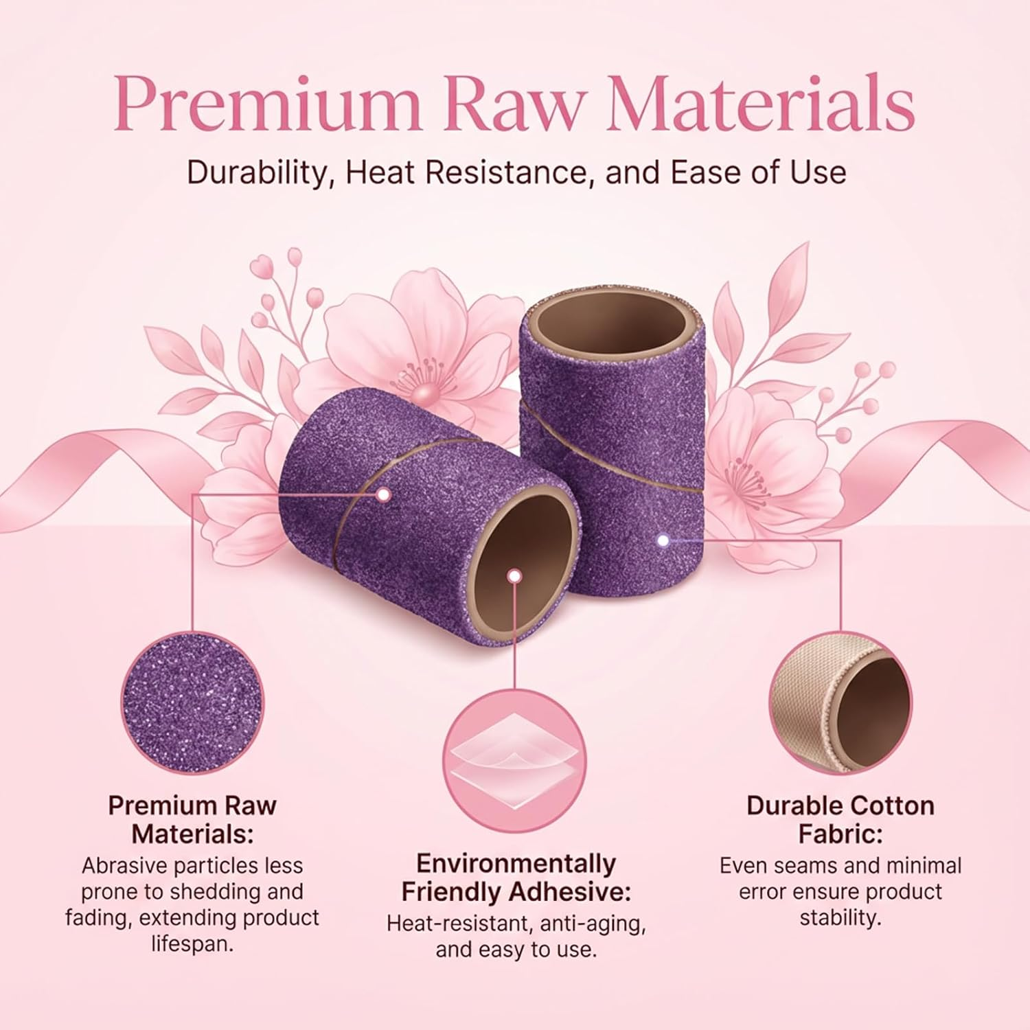 100 Pcs Sanding Bands for Nail Drill with 3 Mm Mandrel Bit, 80/120/180/240 Grit Fine Grit Nail File for Acrylic Nails Grinding Polishing image number 4