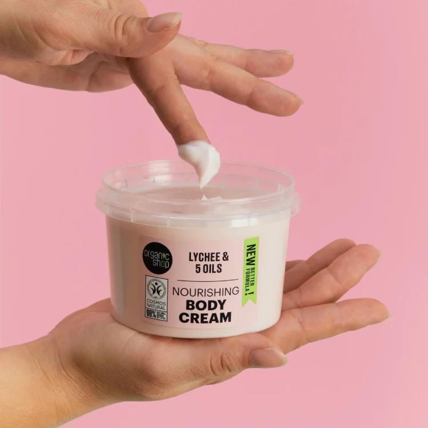 Organic Shop Pink Lychee and 5 Oils Body Cream, 250 Ml