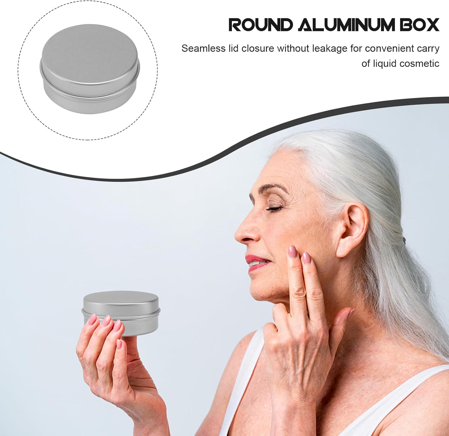 TEHAUX Empty Aluminum Tins, 15Ml Metal round Tins Containers Case Tealight Cups Aluminum Cream Container Empty Candle Tins Metal Tin Eyeshadow Jar for Lip Balm Creams Candy Travel Tin image number 6