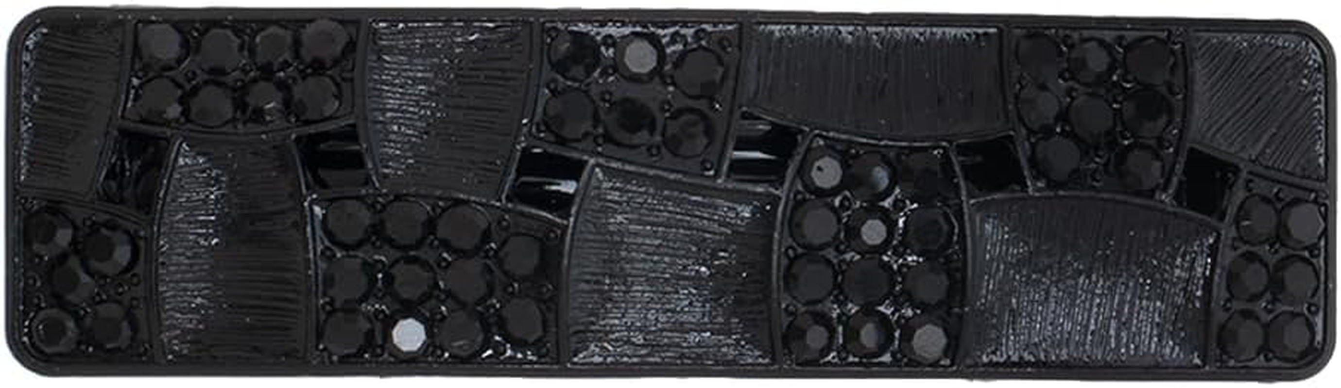 Radhu & Kabby Metal Barrette Hair Clip for Women | Stylish French Hair Barrettes for Girls | Durable Hair Clips | Matte Black Colour with Crystal Embellishments | One Piece image number 3