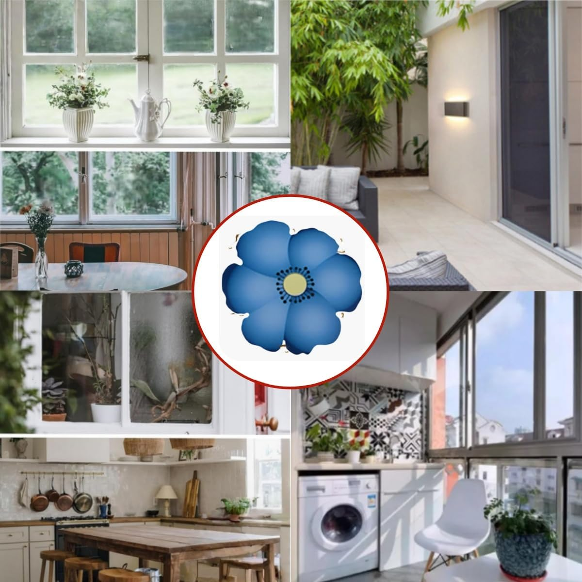 20 PCS Window Fly Paper for Indoors Sticky,Window Flowers Decoration Design Sticky Fly Trap Fly Tape,Floral Pattern Design Sticky Fly Catcher for Indoor Houseflies Houseflies Kitchen and Dinning image number 2