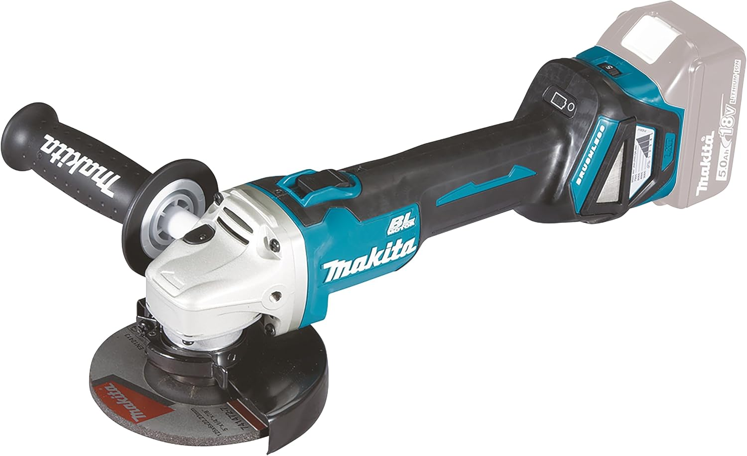 Makita 18V Brushless Angle Grinder with Slide Switch, 125 Mm image number 3