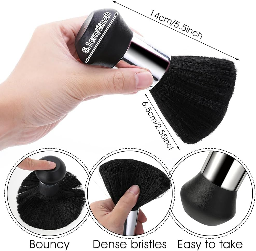 Yeenano Neck Duster Barber Brush,2 PCS Barber Brush Hair Clipper Cleaning Brushs Hairdresser Neck Brushes Barbers Supplies Hair Tool for Brushing off Hair around Neckline and Ears after Haircut