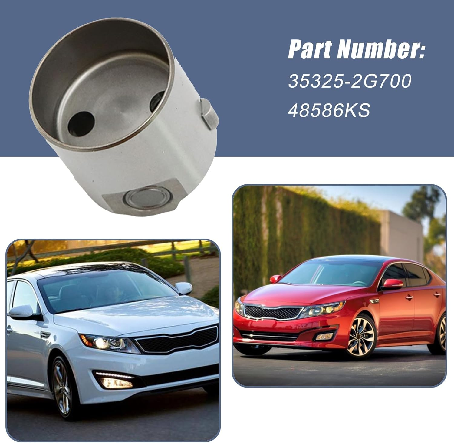 XQSMWF Fuel Pump Camshaft Follower Compatible with Kia Optima 2011-2018 Replace 35325-2G700 353252G700 48586KS image number 6